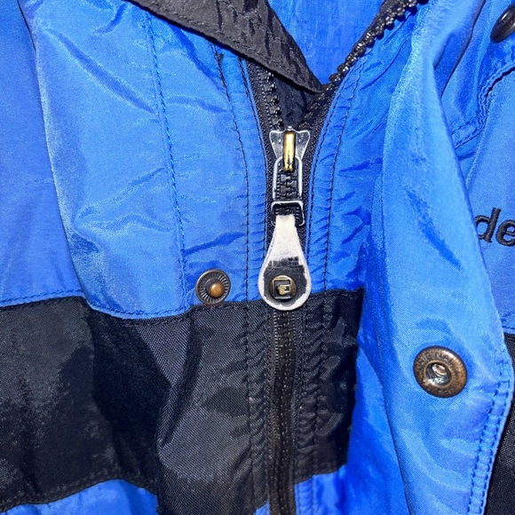 Vintage Edelweiss Blue & Black Ski Snowboard Coat XL - Picture 4 of 10